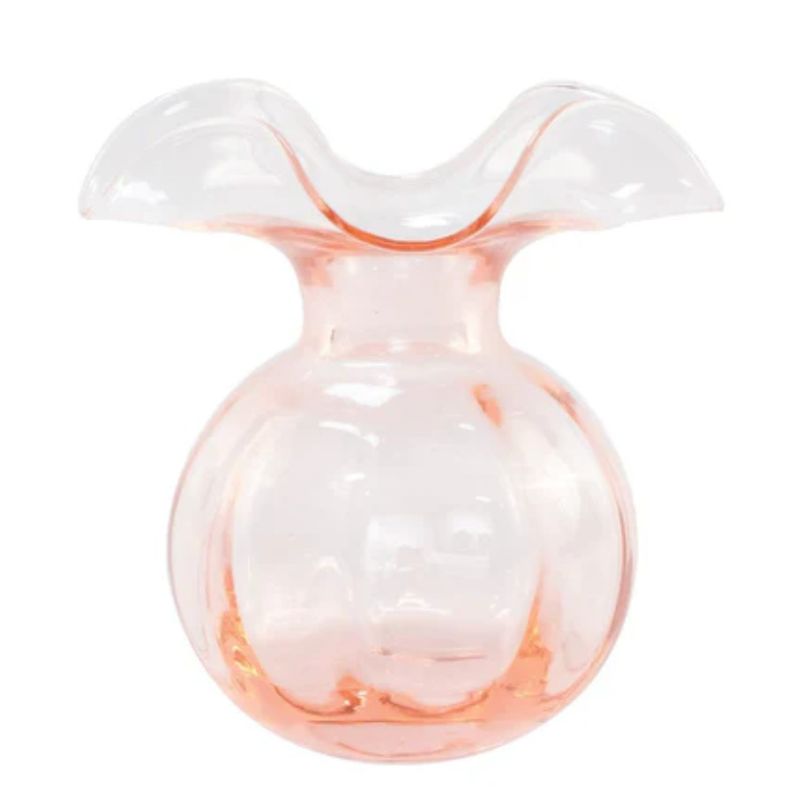 Hibiscus Glass Pink Bud Vase