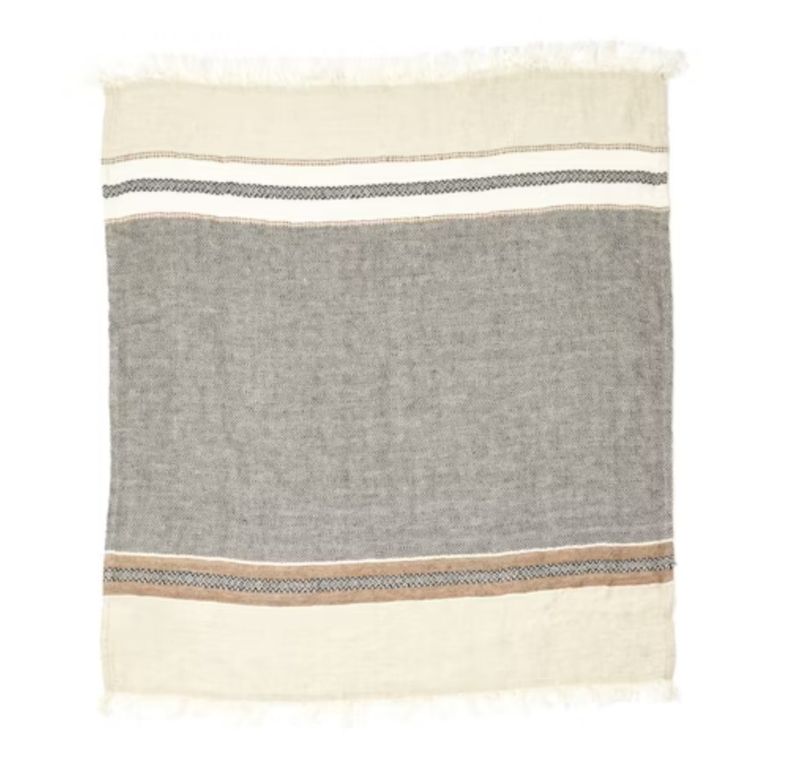 The Belgian Towel Fouta 43x71 | Beeswax Stripe