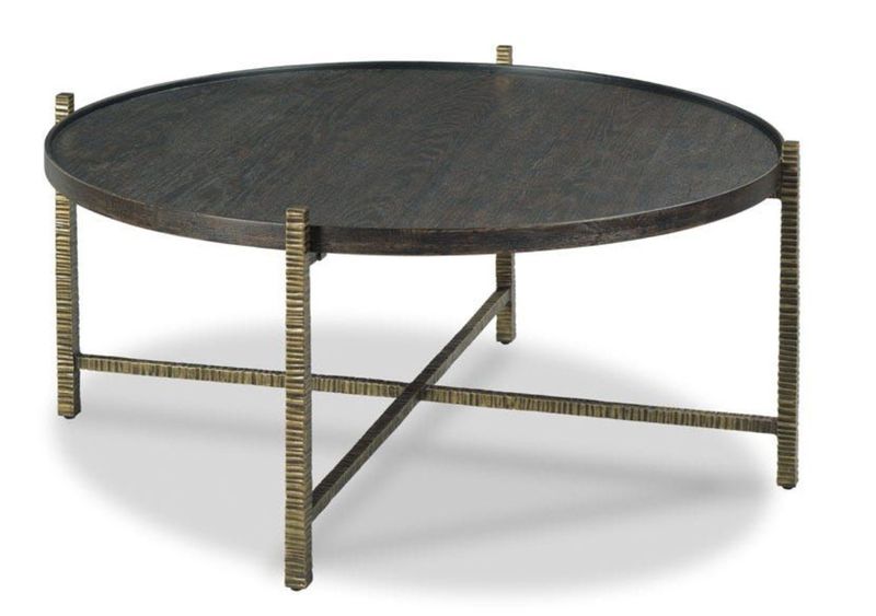 Broomfield Cocktail Table | Round Worn Black Finish