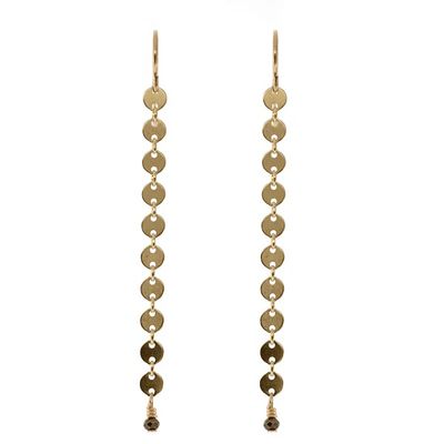 Book Chain Gold Disc Earrings