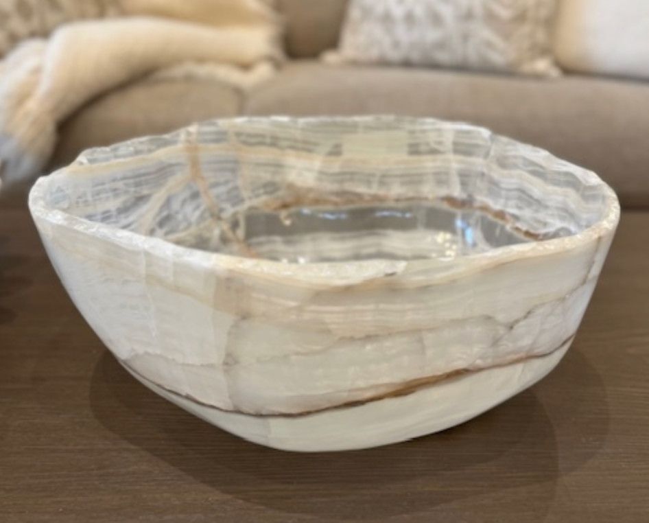 Baby Patina Onyx Crystalline Bowl 15.7x13.8x7.1 in
