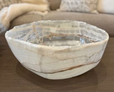 Baby Patina Onyx Crystalline Bowl 15.7x13.8x7.1 in