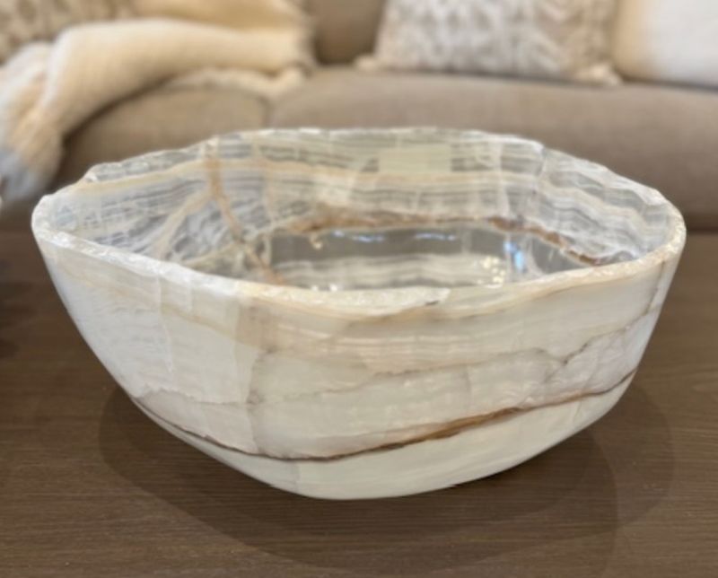 Baby Patina Onyx Crystalline Bowl 15.7x13.8x7.1 in