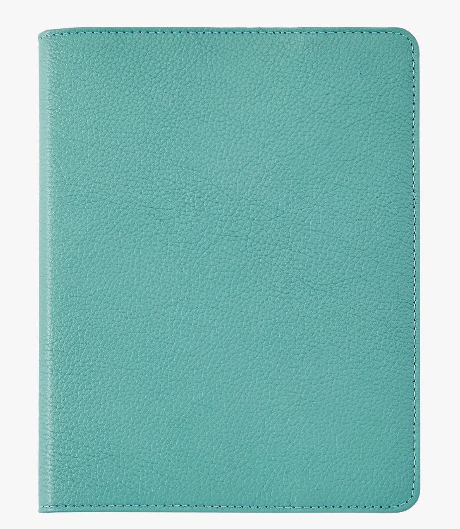 9&quot; SPIRAL Leather JOURNAL | Robin&#39;s Egg Blue