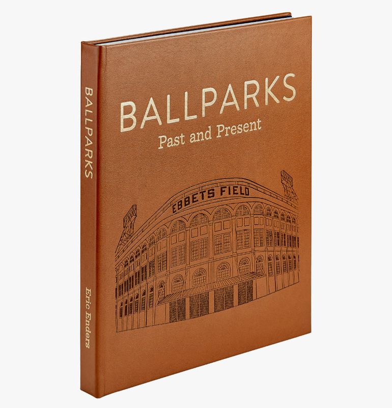 Ballparks Past and Present Tan Bonded Leather