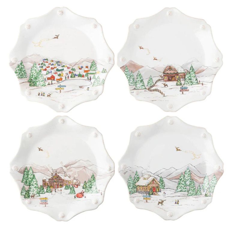 Berry &amp; Thread North Pole Dessert/Salad Plate
