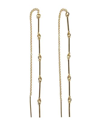 Golden Bar Threader Earrings