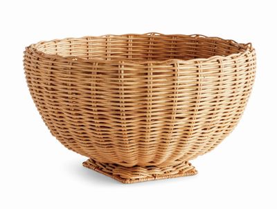 Charleston Rattan Footed Bowl Small