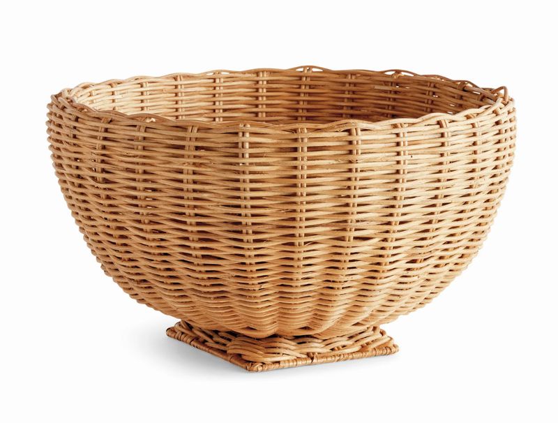 Charleston Rattan Footed Bowl Small