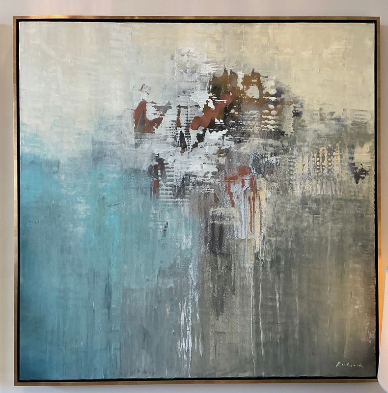Ed Nash Blue II | 49.5x49.5 framed