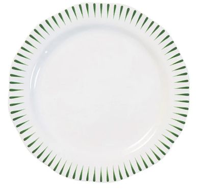 Sitio Stripe Dinner Plate - Basil
