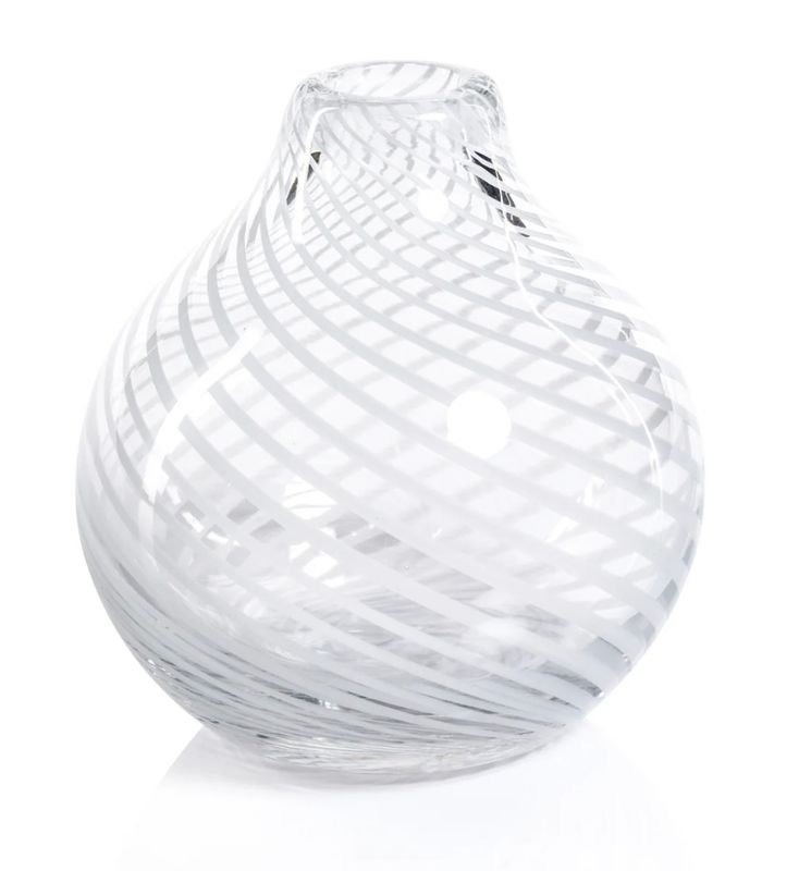 Claire Bud Vase | White Swirl | Onion