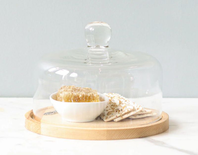 Glass Dome with Wood Base | Small