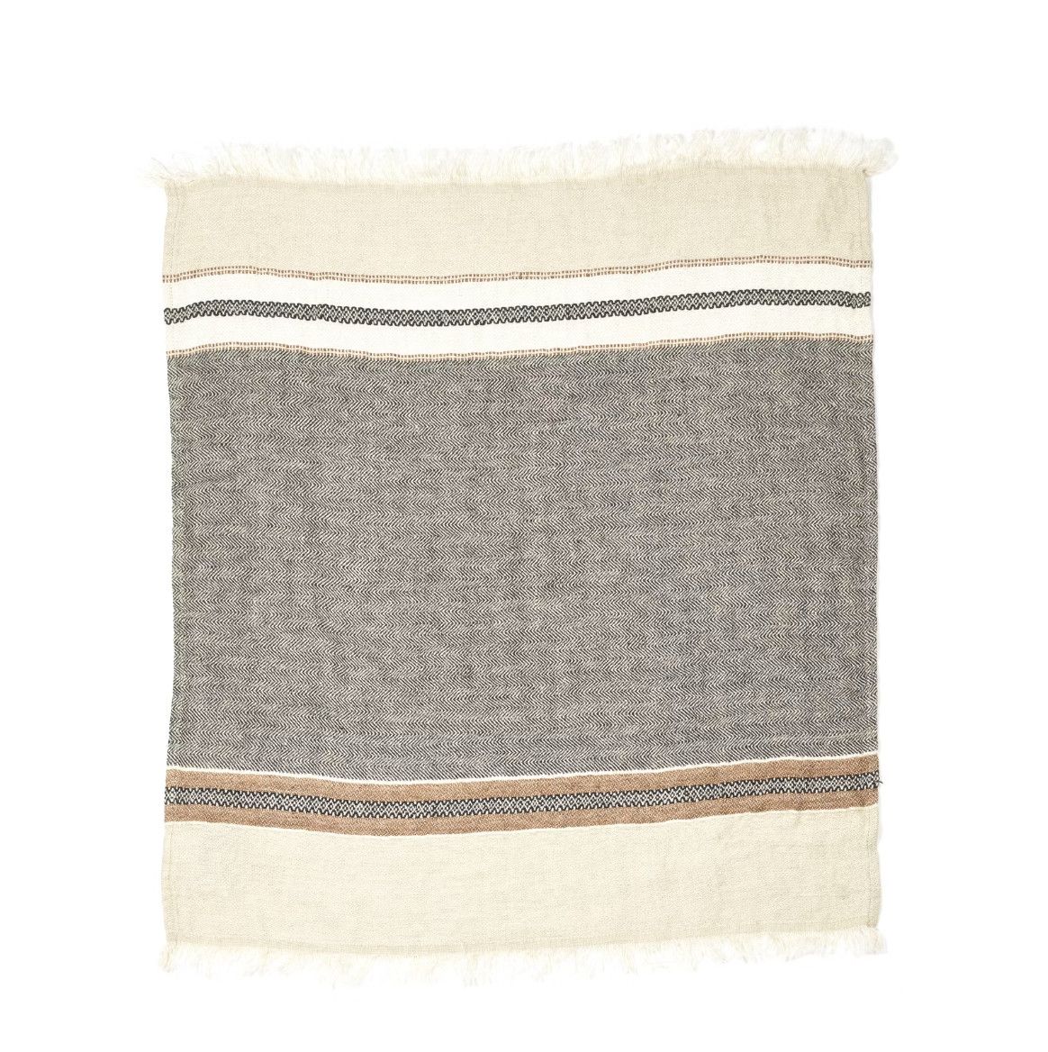 The Belgian Guest Towel | Beeswax Stripe | 21.5x25.5