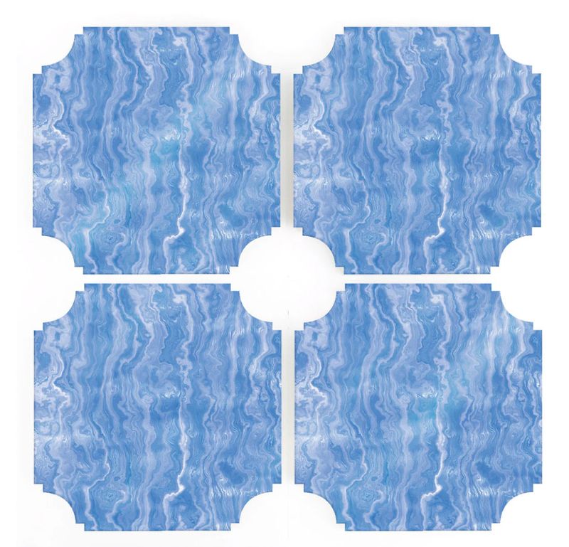 Blue Agate Coasters | Set of 4