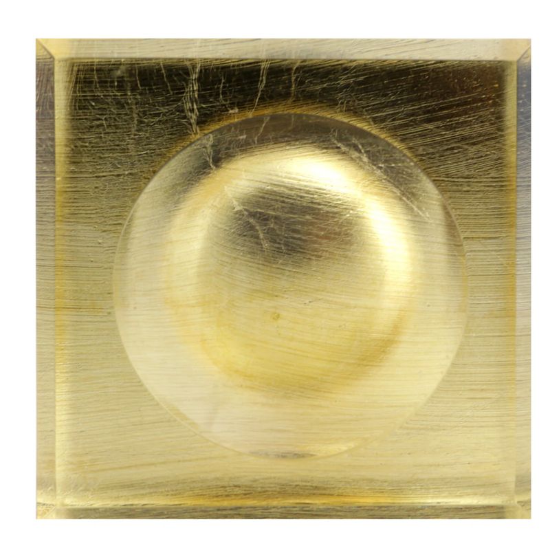 Acrylic Block Gold Leaf Small Soap Dish