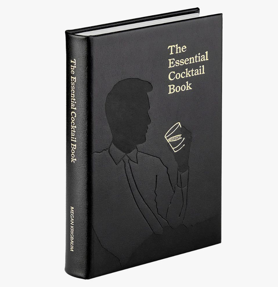 The Essential Cocktail Book Black Bonded Leather