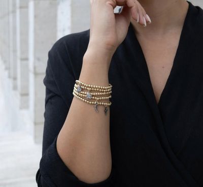 Kate 4mm Bracelet with Pave Diamond Star