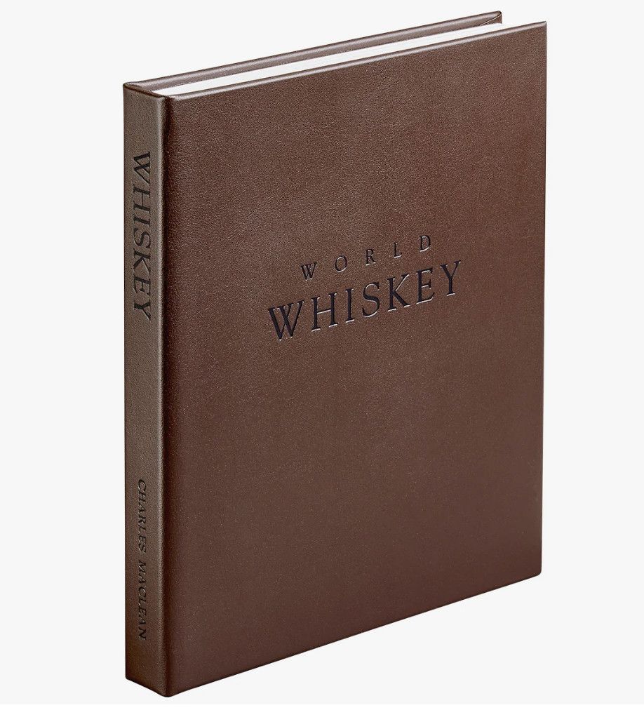 World Whiskey Book Brown Bonded Leather