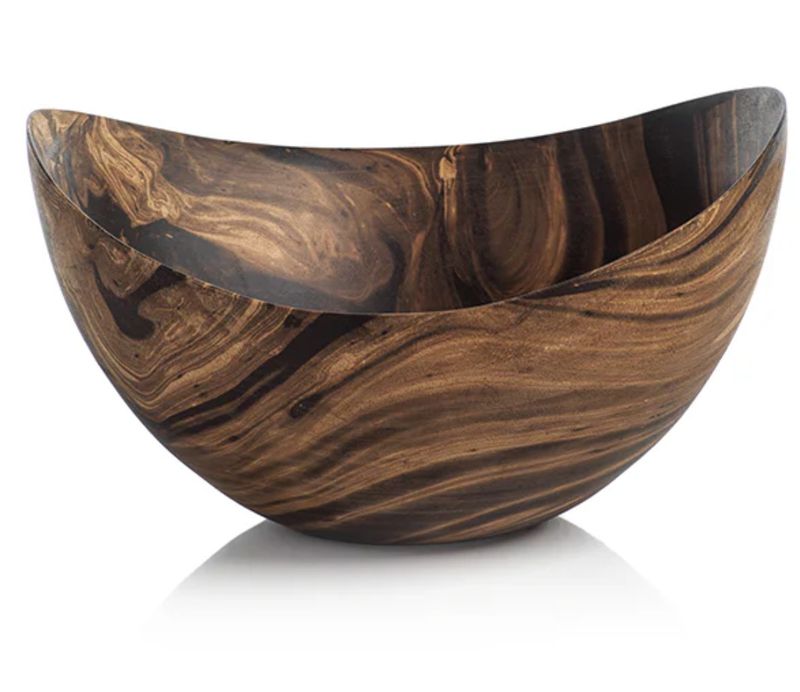 Mango Wood Marbelized Bowl