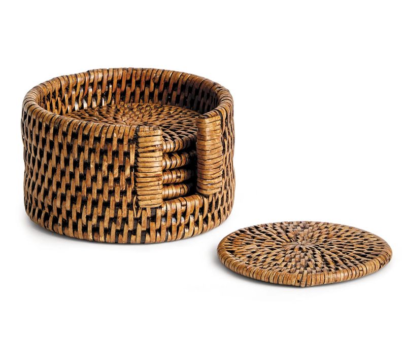 Burma Rattan Coasters | Set of 6