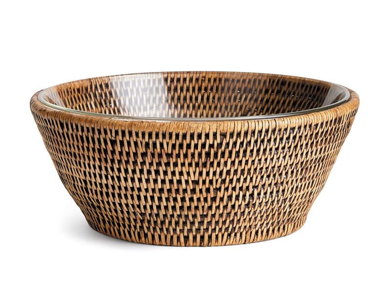 Burma Rattan Serving Bowl  | 10.75