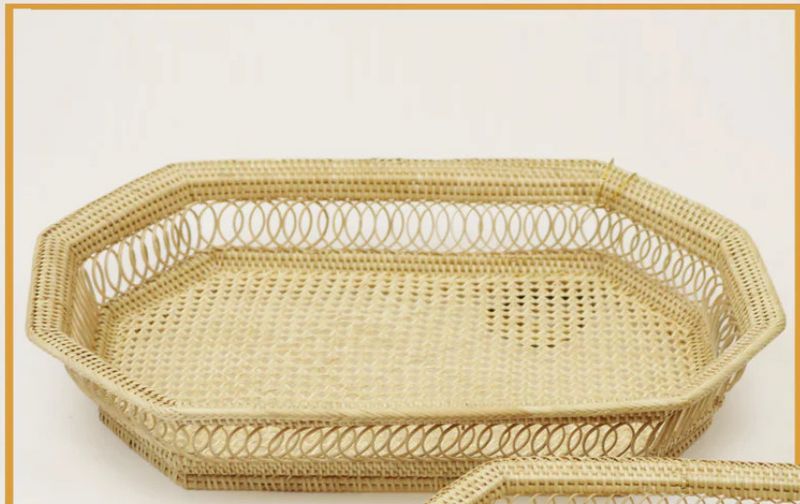 Open Cross Weave Basket Tray | Large