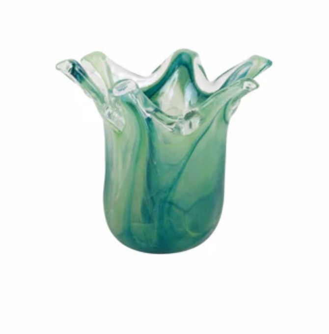Onda Glass Green Petite Vase