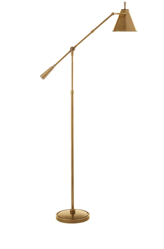 Goodman Floor Lamp in Hand Rubbed Brass
