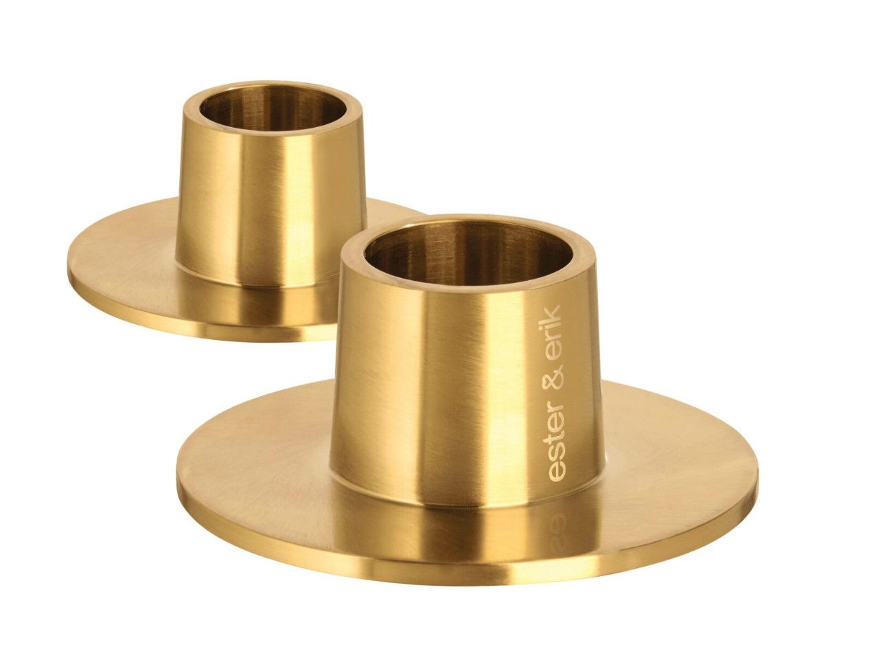 Candle Holders Medium | Gold Matt | Set of 2