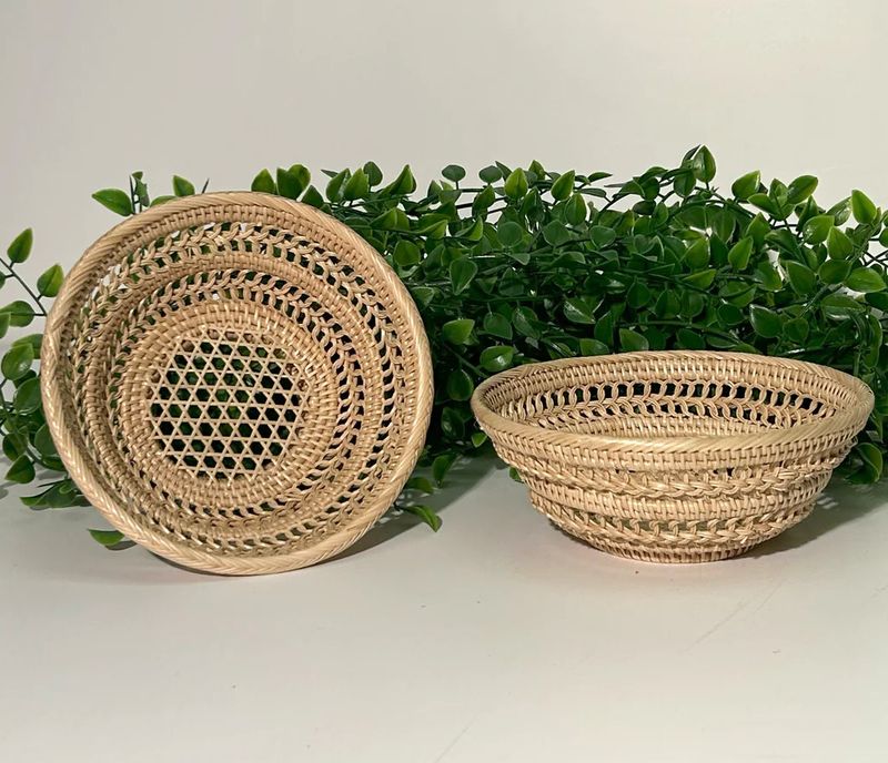 Petite Round Basket Tray