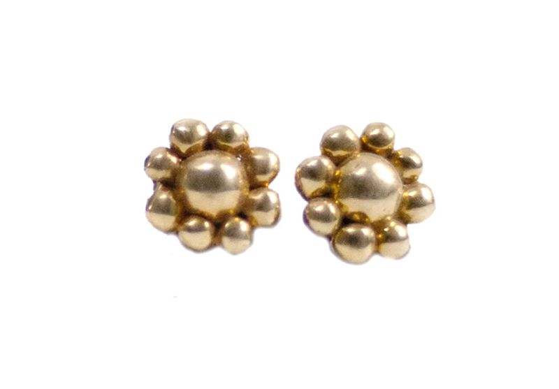 Pop Flower Earrings | Brass w/ Gold Filled Posts