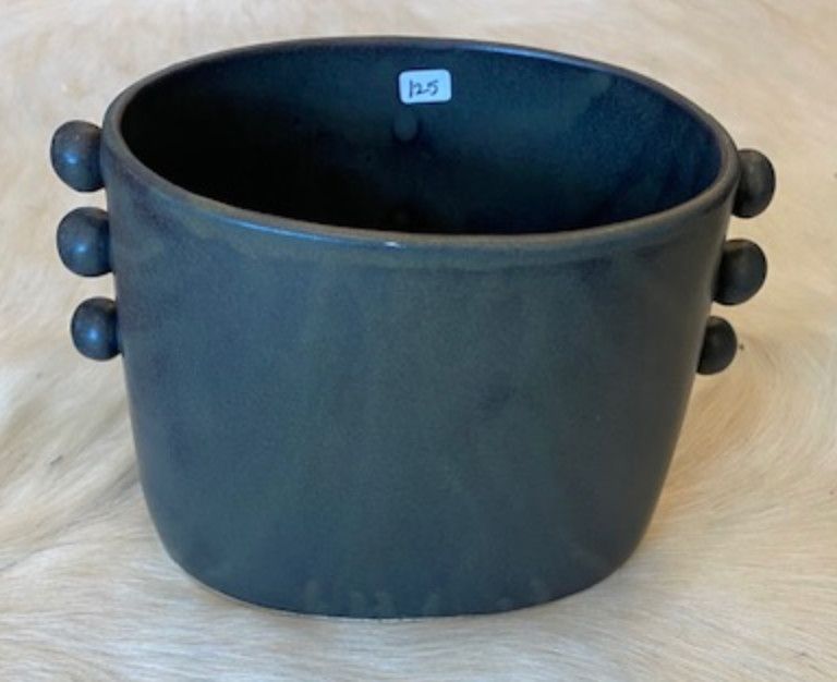 Christina Cohn Black Oval Holder Balls on Side