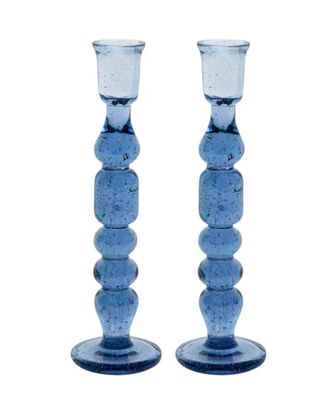 Provence 9&quot; Candlestick set/2 Chambray