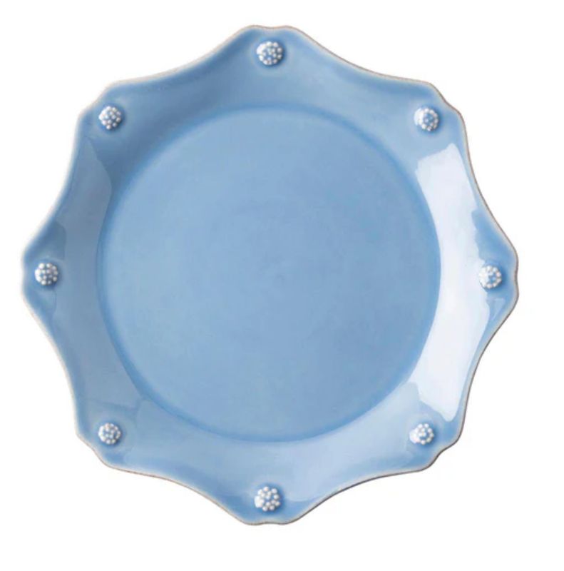 Berry &amp; Thread Scalloped Dessert/Salad Plate - Chambray