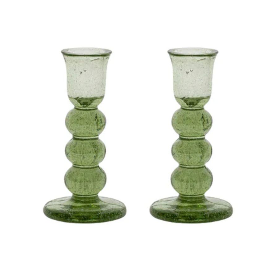 Provence 5&quot; Candlestick Set/2 - Basil