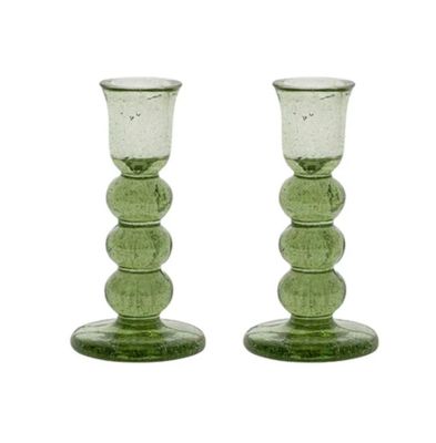 Provence 5&quot; Candlestick Set/2 - Basil
