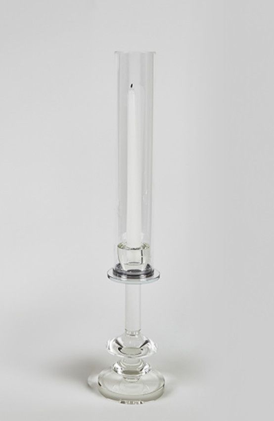 Crystal Glass Candle Holder with Shade | Small