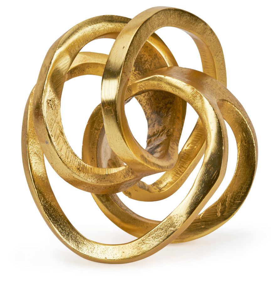 Knot Gold Metal Sculpture | Small