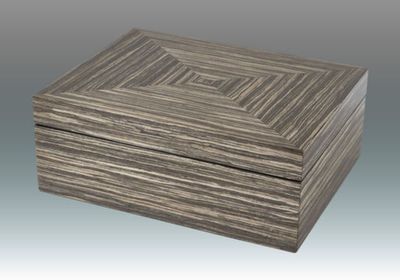Geometric Grey Empty Wood Box