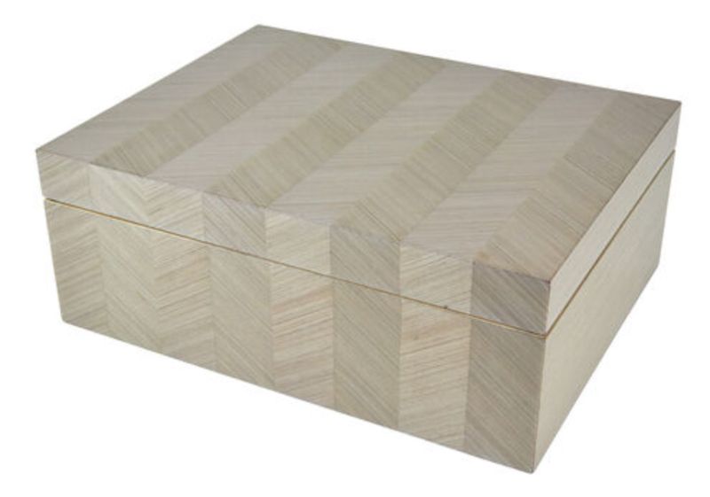Chevron Design Empty Box, Taupe