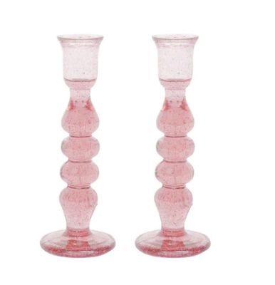 Provence 7&quot; Candlestick Set/2 | Blush