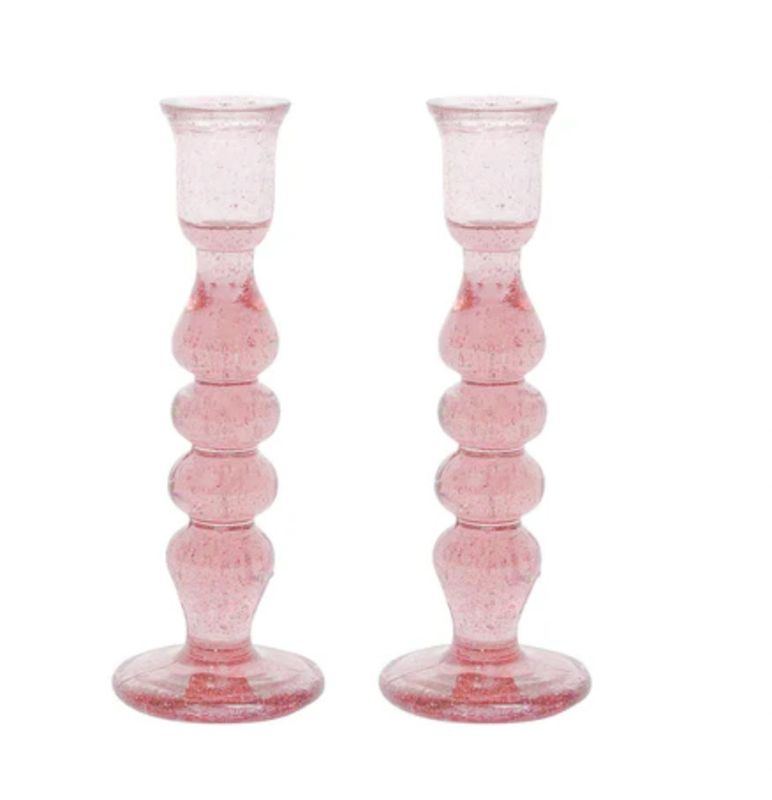 Provence 7&quot; Candlestick Set/2 | Blush
