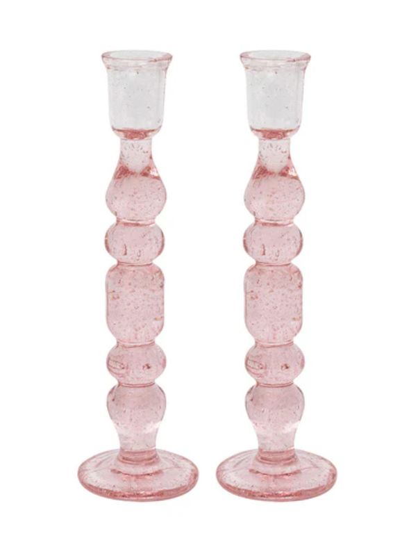 Provence 9&quot; Candlestick Set/2 | Blush