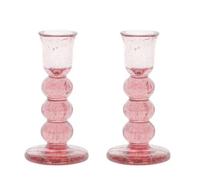 Provence 5&quot; Candlestick Set/2 | Blush