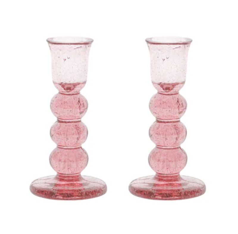 Provence 5&quot; Candlestick Set/2 | Blush