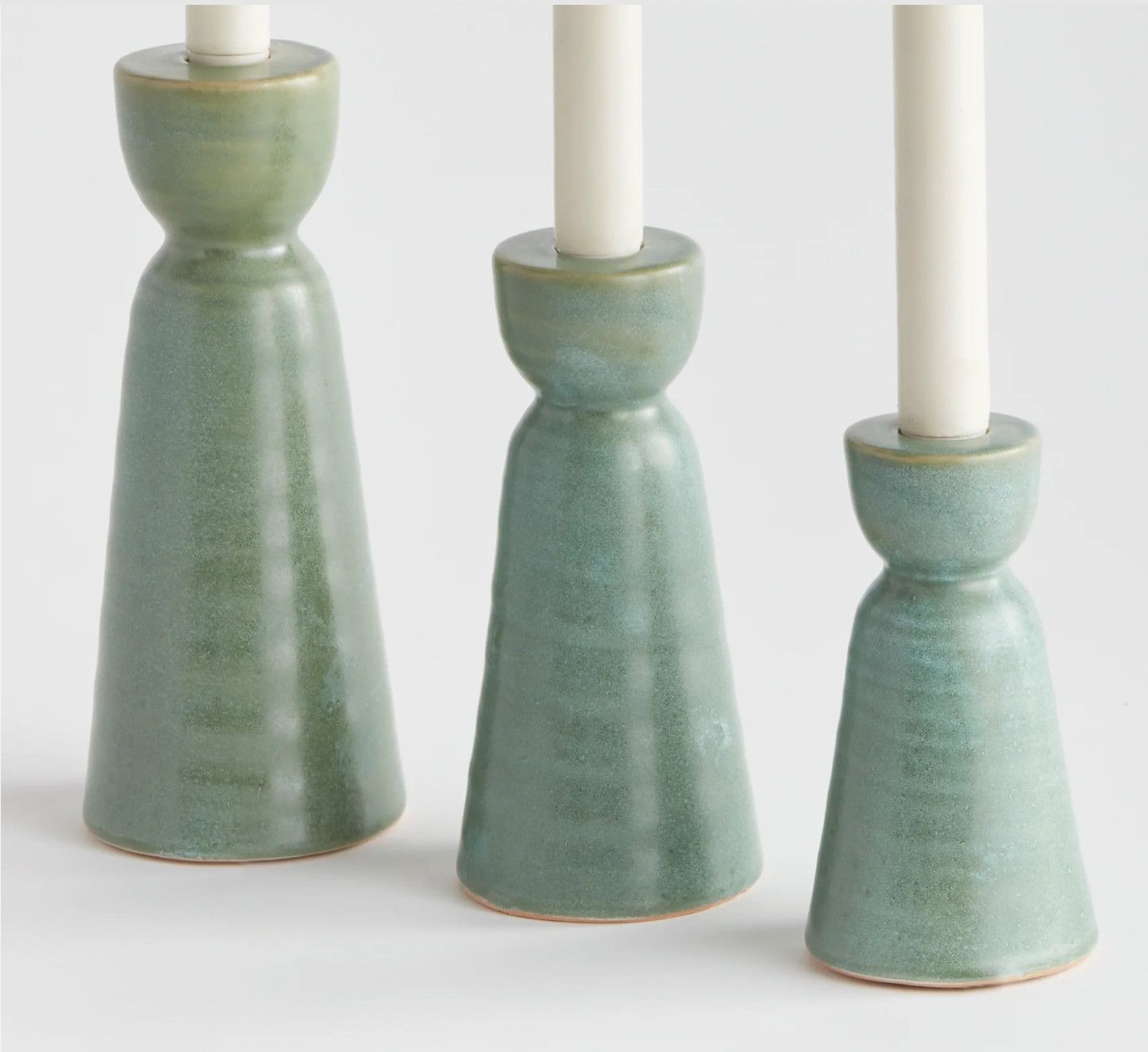 LIBBEY TAPER HOLDERS, SET OF 3