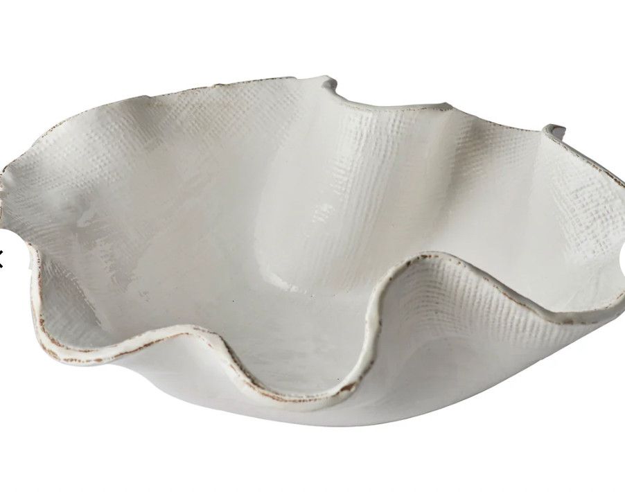 Atelier Free Form Textured Bowl | White | Large