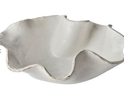 Atelier Free Form Textured Bowl | White | Large