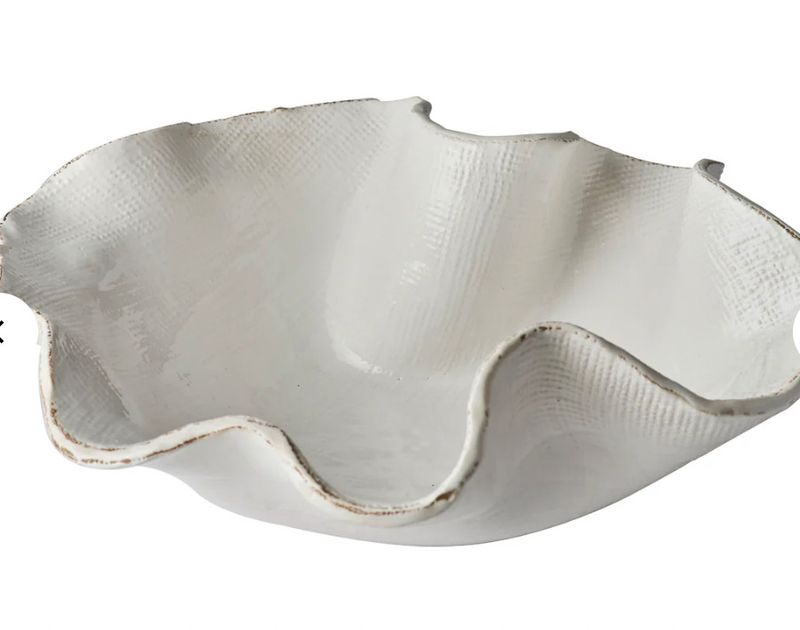 Atelier Free Form Textured Bowl | White | Large